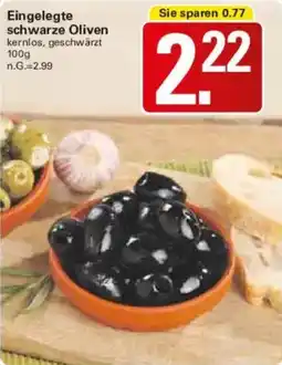 WEZ Eingelegte schwarze Oliven Angebot