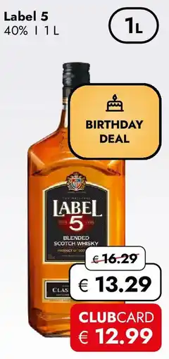 Travel Free Label 5 Blended Scotch Whisky Angebot