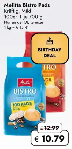 Travel Free Melitta Bistro Pads Kräftig, Mild Angebot