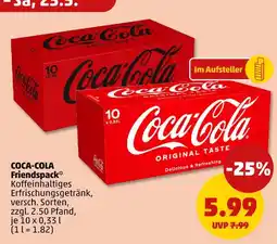 PENNY Coca-cola friendspack koffeinhaltiges erfrischungsgetränk Angebot