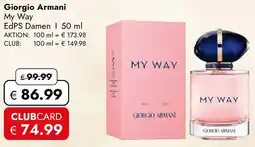 Travel Free Giorgio Armani My Way EdPS Damen Angebot