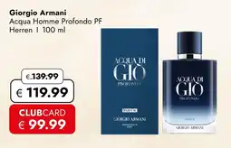 Travel Free Giorgio armani acqua homme profondo pf Angebot