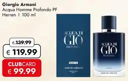 Travel Free Giorgio Armani Acqua Homme Profondo PF Herren Angebot