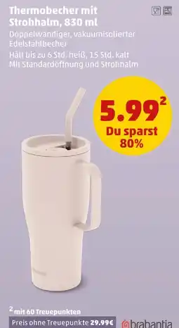 PENNY Brabantia thermobecher mit strohhalm Angebot