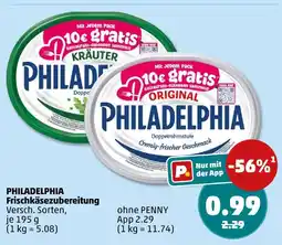 PENNY Philadelphia frischkäsezubereitung Angebot