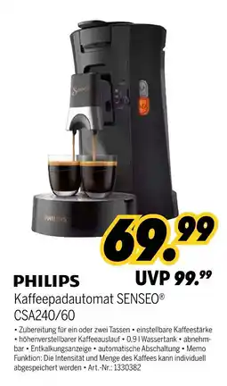 MEDIMAX Philips kaffeepadautomat senseo csa240/60 Angebot