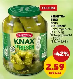 PENNY Hengstenberg knax die riesen gewürzgurken Angebot