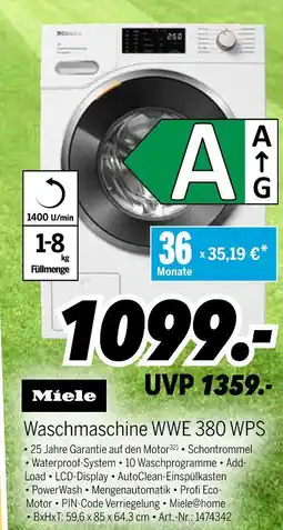 MEDIMAX Miele waschmaschine wwe 380 wps Angebot