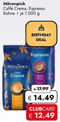 Travel Free Mövenpick Caffé Crema, Espresso Angebot
