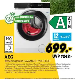 MEDIMAX Aeg waschmaschine lavamat lr7ep-eco3 Angebot