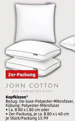PENNY John cotton kopfkissen Angebot