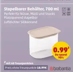 PENNY Brabantia stapelbarer behälter, 700 ml Angebot