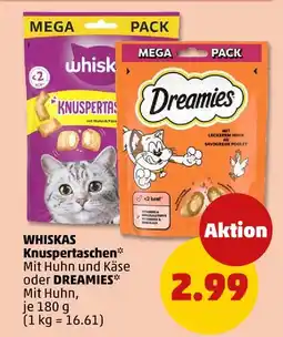 PENNY Whiskas oder dreamies knuspertaschen Angebot