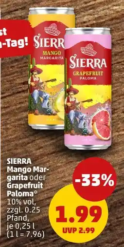 PENNY Sierra mango margarita oder grapefruit paloma Angebot