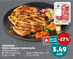 PENNY Mühlenhof frische schweine-nackensteaks Angebot