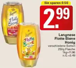 WEZ Langnese Flotte Biene Honig Angebot