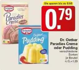 WEZ Dr. Oetker Paradies Creme oder Pudding Angebot