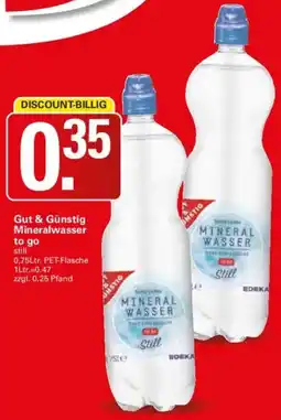 WEZ Gut & Günstig Mineralwasser to go Angebot