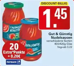 WEZ Gut & Günstig Nudelsaucen Angebot