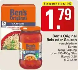 WEZ Ben's Original Reis oder Saucen Angebot