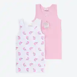 NKD Kinder-Mädchen-Unterhemd mit hohem Baumwollanteil, 2er-Pack Angebot