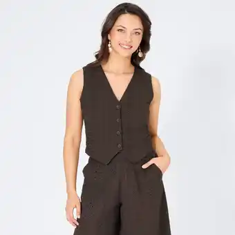 NKD Damen-Weste im Broderie-Anglaise-Design Angebot