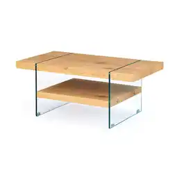 Netto Marken-Discount Inter Link Couchtisch Benina aus Holz und Glas Angebot