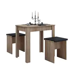 Netto Marken-Discount VCM Holz Essgruppe Bank Küchentisch Esstisch Set Tischgruppe Tisch Bänke Esal L Angebot