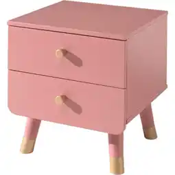 Netto Marken-Discount Vipack BILLY - Nachtkonsole mit 2 Schubladen, lackiert, Terra Rosa Angebot