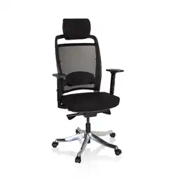 Netto Marken-Discount hjh OFFICE Profi Bürostuhl IKAST I Stoff / Netzstoff mit Armlehnen Angebot