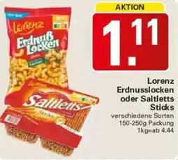 WEZ Lorenz Erdnusslocken oder Saltletts Sticks Angebot