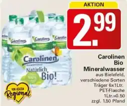 WEZ Carolinen Bio Mineralwasser Angebot