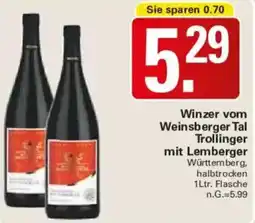 WEZ Winzer vom Weinsberger Tal Trollinger mit Lemberger Angebot