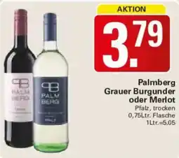 WEZ Palmberg Grauer Burgunder oder Merlot Angebot