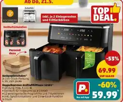 PENNY Doppelkammer-Heißluftfritteuse 16581 Angebot