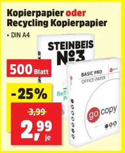 Thomas Philipps Kopierpapier oder Recycling Kopierpapier Angebot