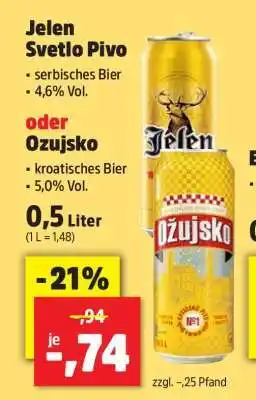 Thomas Philipps Jelen Svetlo Pivo oder Ozujsko Angebot