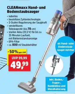 Thomas Philipps CLEANmaxx Hand- und Bodenstaubsauger Angebot