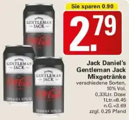 WEZ Jack Daniel's Gentleman Jack Mixgetränke Angebot