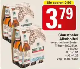 WEZ Clausthaler Alkoholfrei Angebot