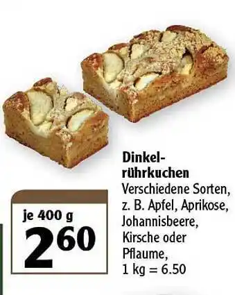 Globus Dinkelrührkuchen Angebot