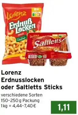 CAP Markt Lorenz Erdnusslocken oder Saltletts Sticks Angebot