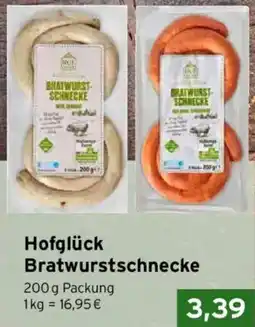 CAP Markt Hofglück Bratwurstschnecke Angebot