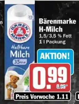 AEZ Bärenmarke H-Milch Angebot