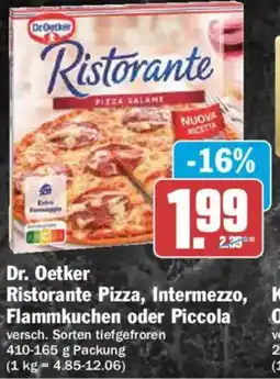 AEZ Dr Oetker Ristorante Pizza, Intermezzo, Flammkuchen oder Piccola Angebot