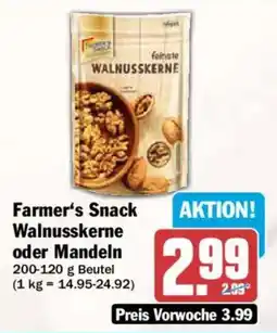 AEZ Farmer's Snack Walnusskerne oder Mandeln Angebot