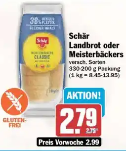 AEZ Schär Landbrot oder Meisterbäckers Angebot