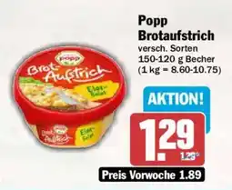 AEZ Popp Brotaufstrich Angebot