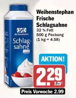 AEZ Weihenstephan Frische Schlagsahne Angebot