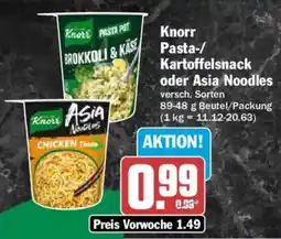 AEZ Knorr Pasta-/ Kartoffelsnack oder Asia Noodles Angebot